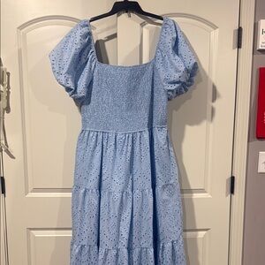 Light Blue Eyelet Dress